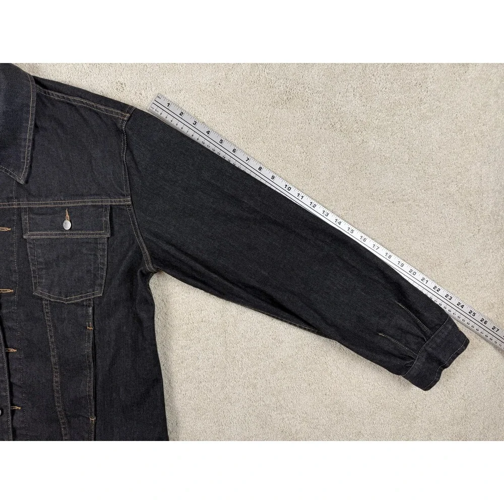 NWOT BANANA REPUBLIC Men's Size XL Black Wash Jean Trucker Jacket #1477